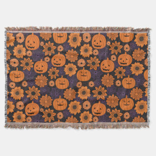 Blumen-Halloween Decke