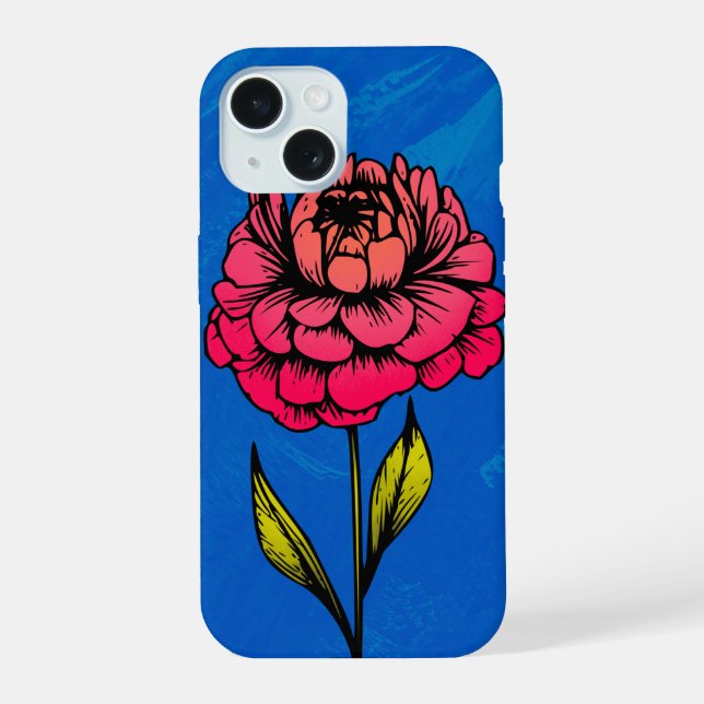 Blumen-Handyhülle iPhone 15 Hülle (Rückseite)