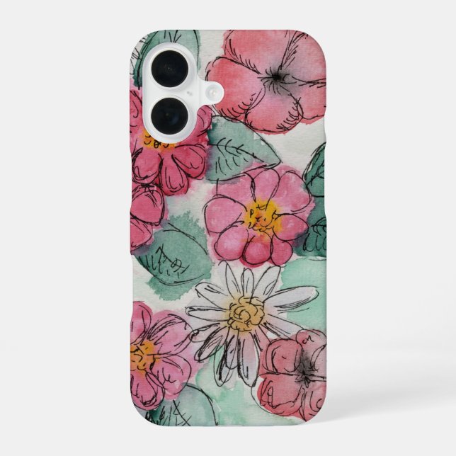 Blumen-Handyhülle iPhone 16 Hülle (Rückseite)