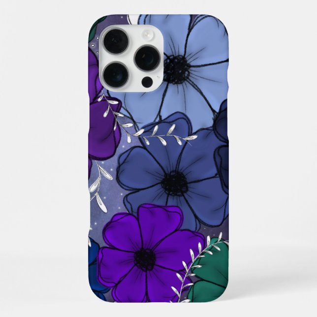 Blumen-Handyhülle iPhone Hülle (Rückseite)