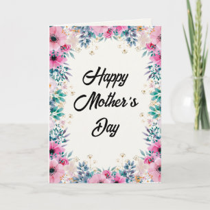 Blumen Happy Mother's Day 2026 Geschenk Karte