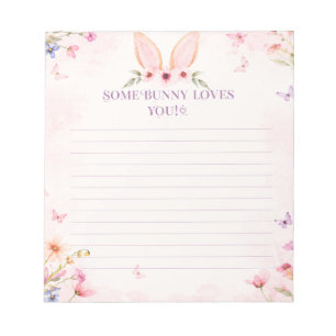 Blumen-Hasen-Notizblock Notizblock