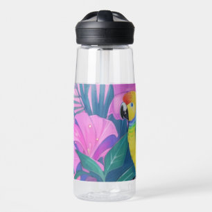 Blumen/Hawaiianisch/Tropisch/Papagei  Trinkflasche