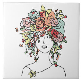 Blumen Head Tile Jasmine Fliese