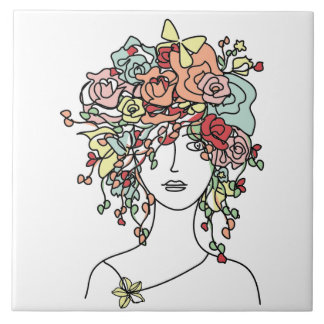 Blumen Head Tile Jasmine Fliese