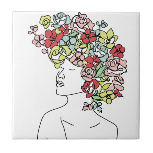 Blumen Head Tile Lulu Fliese