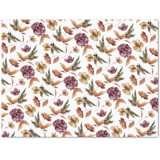 Blumen Herbst Seidenpapier (Watercolor Floral Fall Tissue Paper by Painted Paperie
)