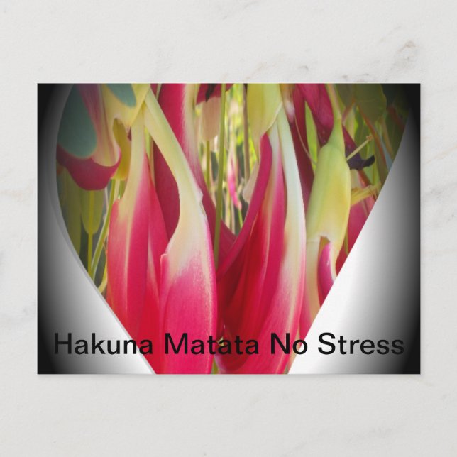 Blumen-Herz-Kunstposter Postkarte (Vorderseite)