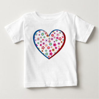Blumen Herz Rüschenkleid für Kleinkinder Baby T-shirt