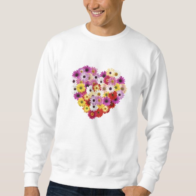Blumen-Herz Sweatshirt (Vorderseite)