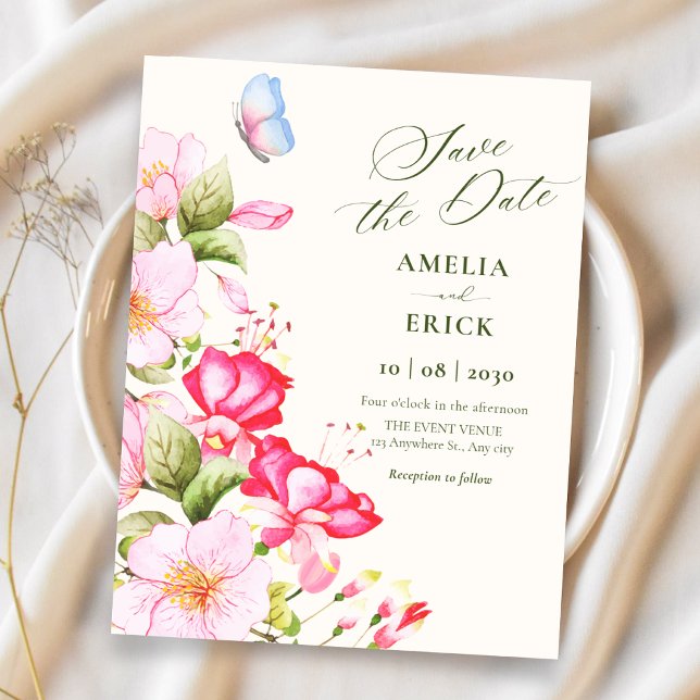 Blumen Hochzeit blühen Save The Date (Von Creator hochgeladen)