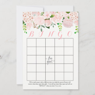 Blumen-Hochzeitsdusche-Bingo-Karten