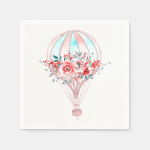 Blumen-Hot-Air-Ballon-Oster-Brunch-Frühlings-Party Serviette