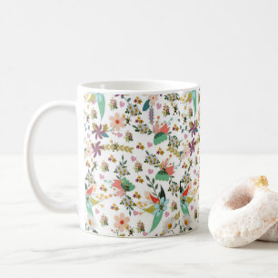 Blumen-Hummel-Tasse Kaffeetasse