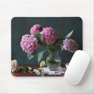 Blumen Hydrangeas in Vase Mousepad