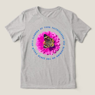 Blumen Ihrer Treue Schmetterling & Blume Tri-Blend Shirt