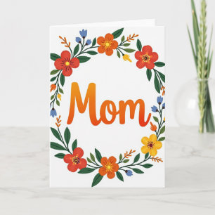 Blumen-Illustrationskarte für Mama Karte