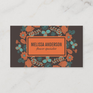 Blumen   Illustrativ Visitenkarte