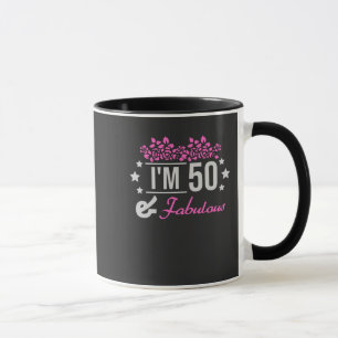 Blumen im 50 Jahre alt und fabelhaftes Sprichwort Tasse