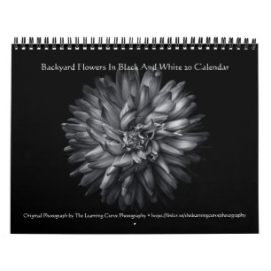 Blumen im Garten Schwarzweiß 20 Kalender