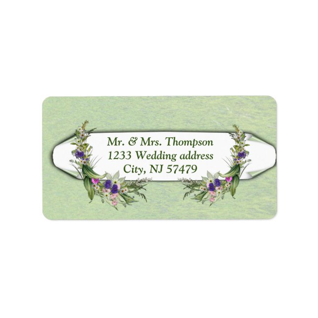 Blumen im Sommer Adressaufkleber (Vorne)