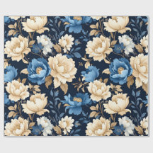 Blumen im viktorianischen Stil Geschenktasche blau
