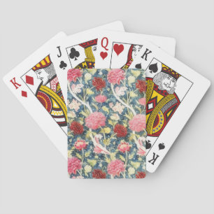 Blumen im Vintage-Stil Florale Kunst Spielkarten
