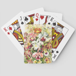 Blumen im Vintage-Stil Florale Kunst Spielkarten