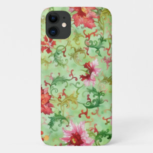 Blumen im Vintage-Stil in Rosa und Grün, florale K Case-Mate iPhone Hülle