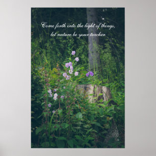 Blumen im Wald Poster