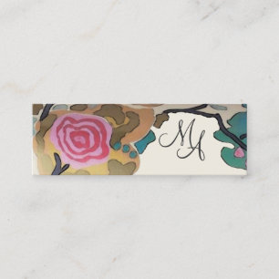 Blumen in Aquarell ~ Geschäft / Visitenkarten Telefonnummerkarte