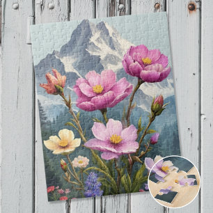 Blumen in den Bergen Puzzle