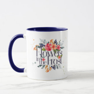 Blumen in der Frost-Tasse für die on-line-Lehrer Tasse
