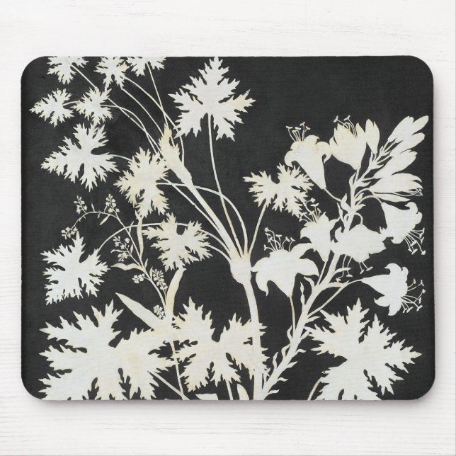 Blumen in der Silhouette Mousepad (Vorne)