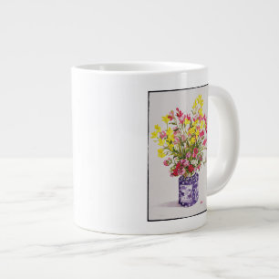 Blumen in einem chinesischen Glas Jumbo-Tasse