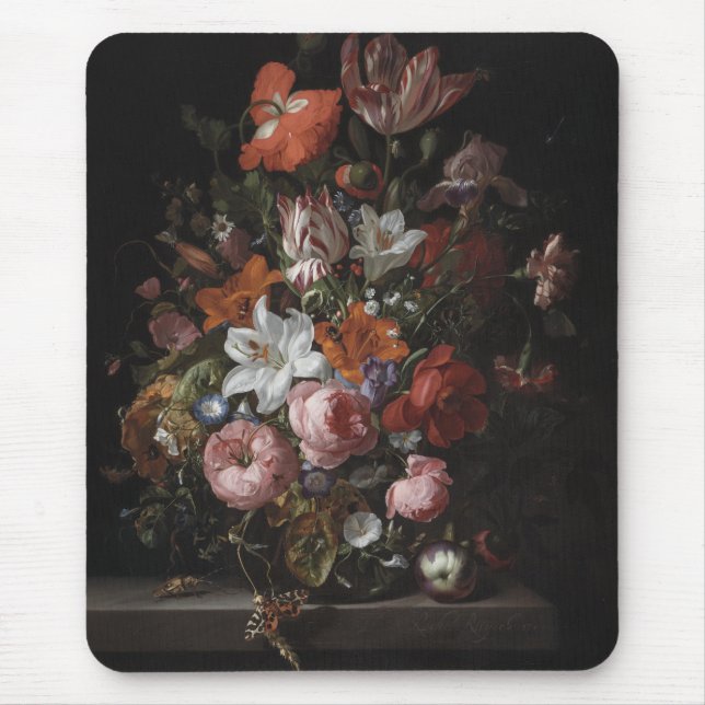 Blumen in einem Glasvase, 1704 Mousepad (Vorne)
