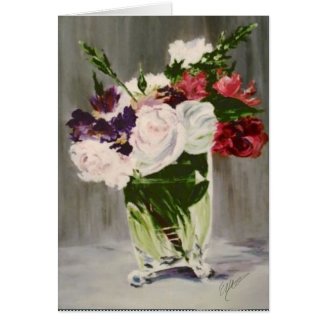 Blumen in einem Kristallvase (Vorne)
