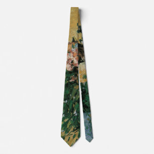 Blumen in einer blauen Vase von Paul Cezanne Vinta Krawatte