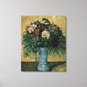 Blumen in einer blauen Vase von Paul Cezanne Vinta Leinwanddruck