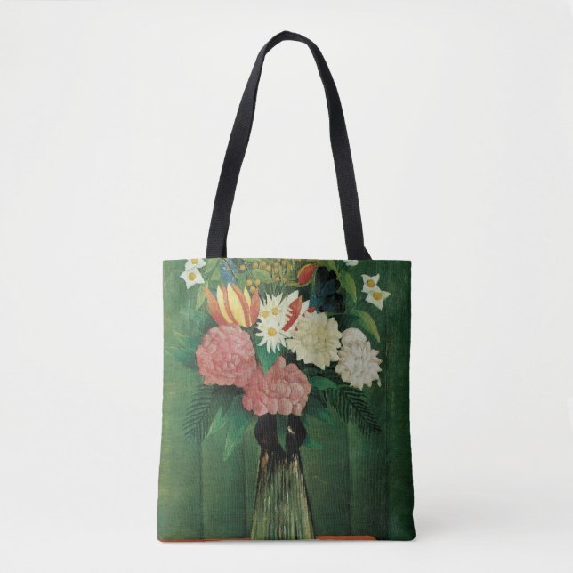 Blumen in einer grünen Vase (Vorderseite)