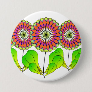 Blumen in einer Reihe Button
