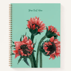 Blumen in einer Vase Aquarell Notizbuch