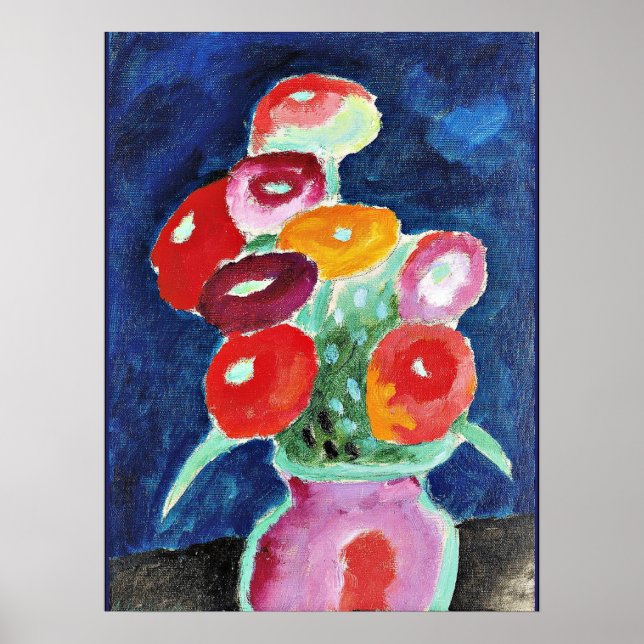 Blumen in Einer Vase, Gemälde von Alexi Jawlensky Poster (Vorne)