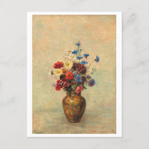Blumen in einer Vase Malerei Postkarte