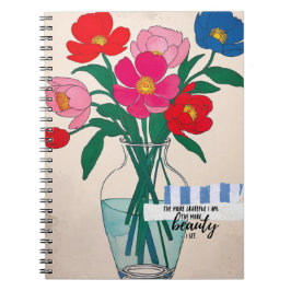 Blumen in einer Vase | Notizbuch Journal Notizblock