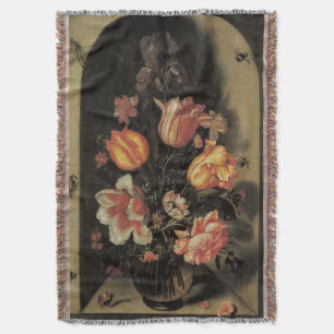 Blumen in einer Vase, Vintage Barock-Blumenstillle Decke