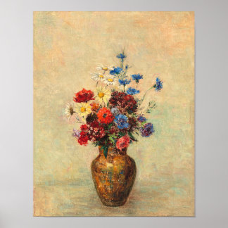 Blumen in einer Vase von Odilon Redon Poster