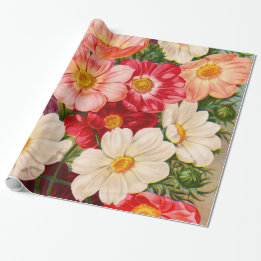 Blumen in farbenfroher Blüte Geschenkpapier