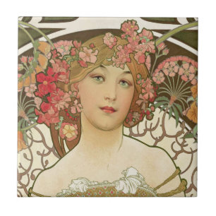 Blumen in ihrem Haar Fliese