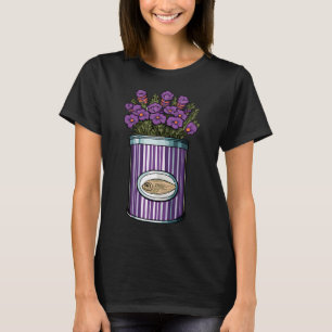 Blumen in Sardinenfischdose - Lila Gänseblümchen W T-Shirt